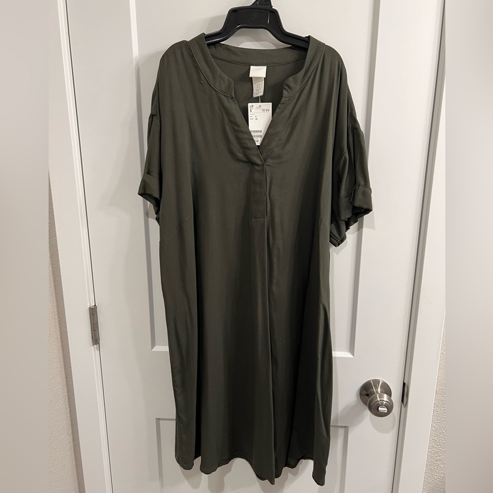 Never-worn H&M olive dress
